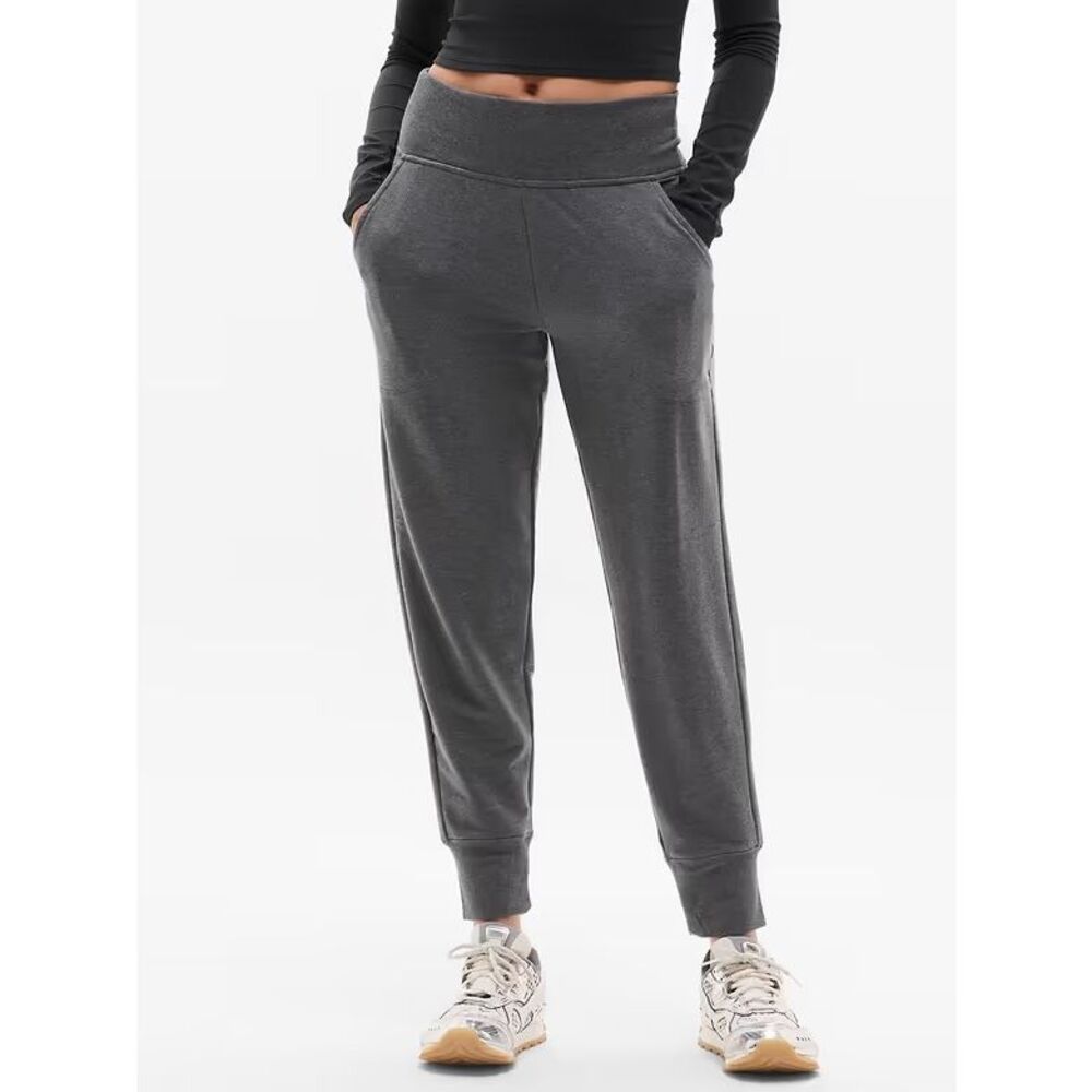 Athleta $80 Coaster Luxe High Rise Jogger Pants gray Women's S NEW